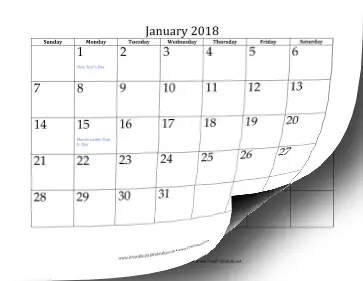 2018 Calendar (12 pages) Calendar