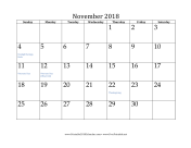 November 2018 Calendar calendar