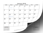 2018 Mini Month Calendar calendar