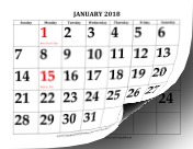 2018 Calendar with Large Print calendar