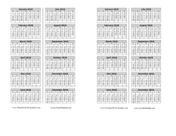 2018 Bookmark Calendar Calendar