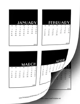 2018 Vertical Scrapbook Calendar Cards Calendar