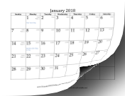 2018 Calendar with day-of-year and days-remaining-in-year calendar