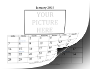 2018 3x5-inch  Picture Calendar calendar