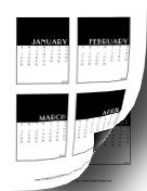 2018 Vertical Scrapbook Calendar Cards calendar