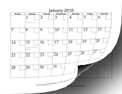 2018 Calendar with Checkboxes calendar